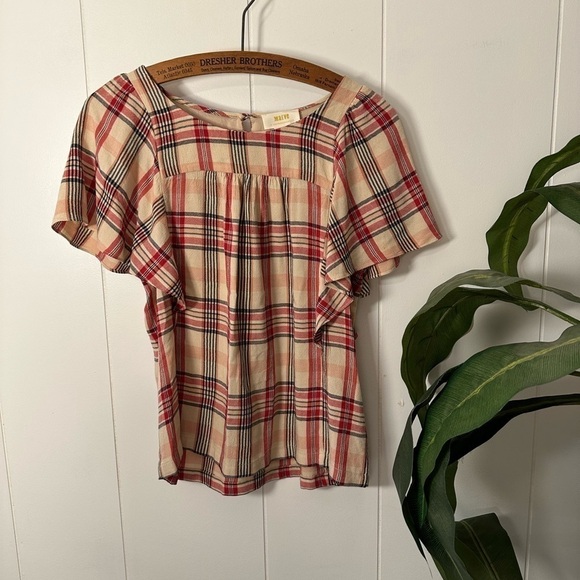 Maeve by Anthropologie Plaid Top, Size XS - Picture 4 of 11